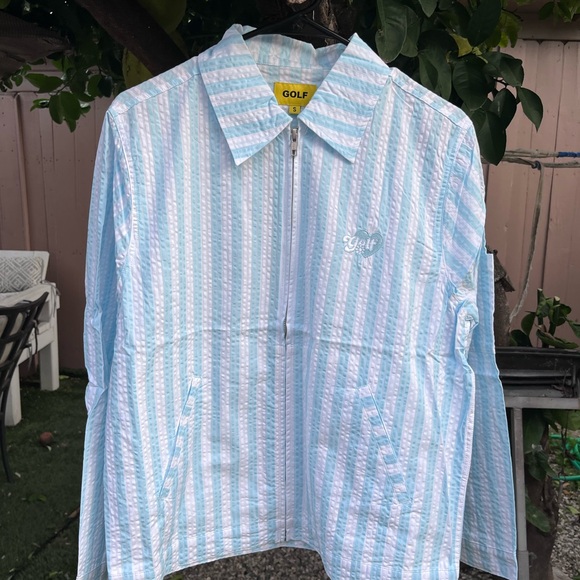 Golf Blue and White Striped Jacket